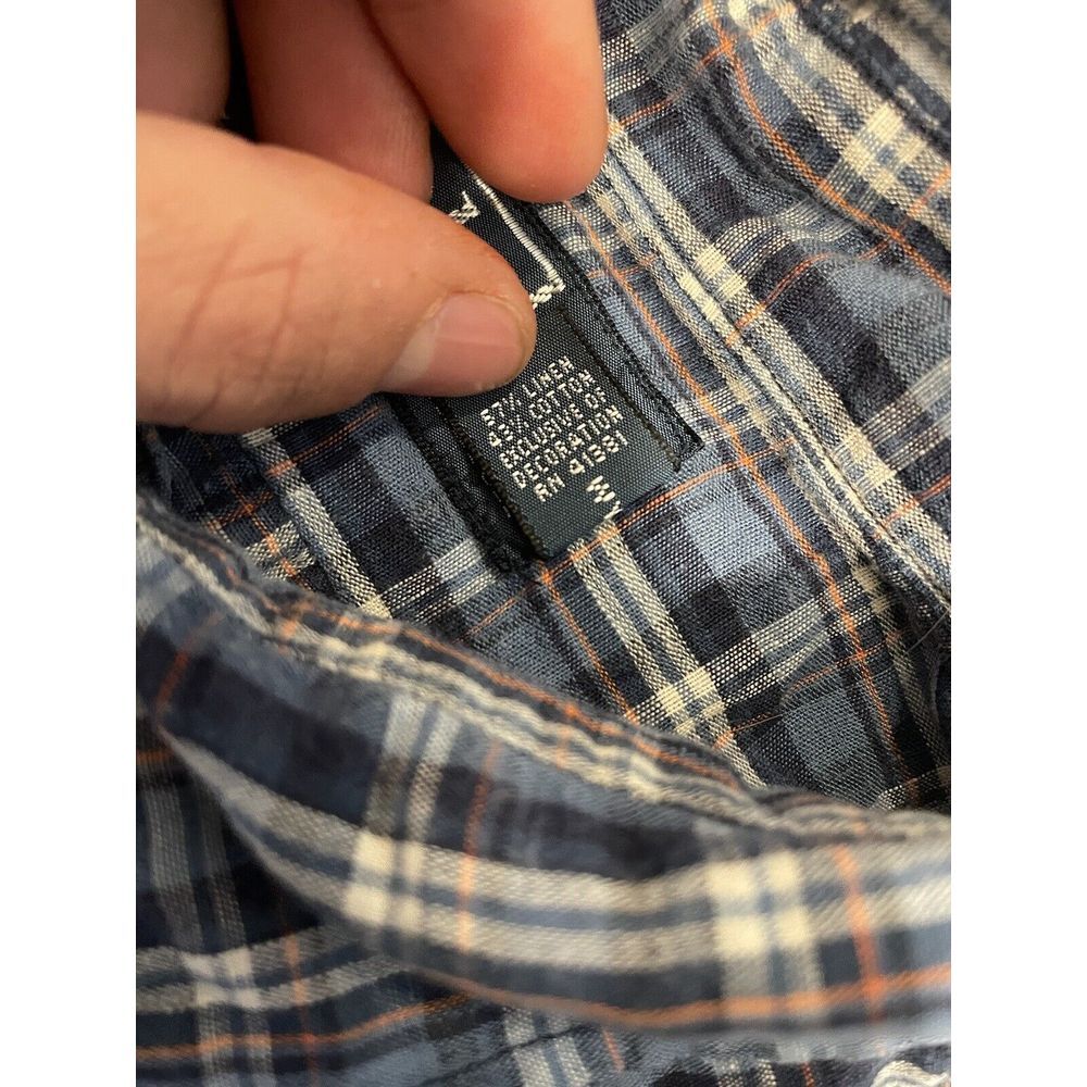Polo Ralph Lauren Linen Button Up Shirt Men's XL Blue Plaid Breathable‎ Preppy - Picture 3 of 10